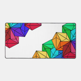 Trianglar för 3D Bright Rainbow Cube på vitt