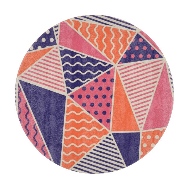 Trianglar för abstrakt: Vintagens geometriska bakg (Framsidan)