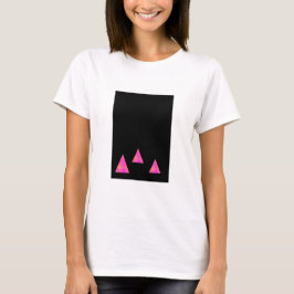 trianglar för Abstraktens rosa på svart T Shirt