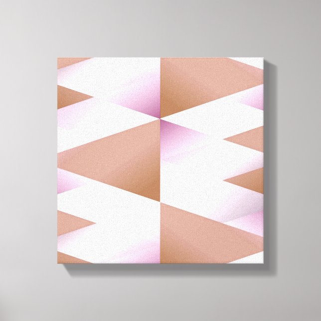 Trianglar för bestrålad Rosa Canvastryck (Framsida)