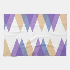 Trianglar för lila, blått och gult kökshandduk