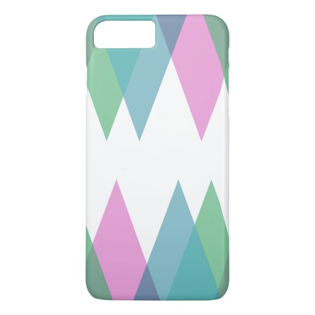 Trianglar för rosa och grönt Case-Mate iPhone skal (Baksida)