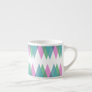 Trianglar för rosa och grönt espressomugg