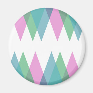 Trianglar för rosa och grönt magnet
