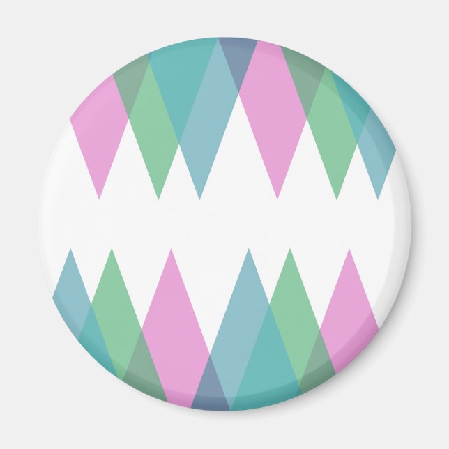 Trianglar för rosa och grönt magnet (Framsidan)