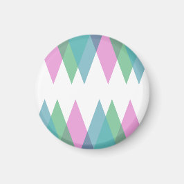 Trianglar för rosa och grönt magnet