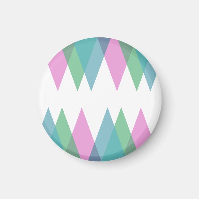 Trianglar för rosa och grönt magnet (Framsidan)