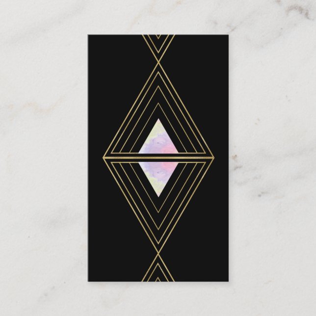 Trianglar för sakral geometri för *~* guld- visitkort (Framsida)