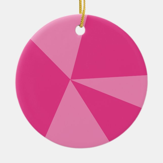 Trianglar, geometrisk mönster julgransprydnad keramik (Framsidan)