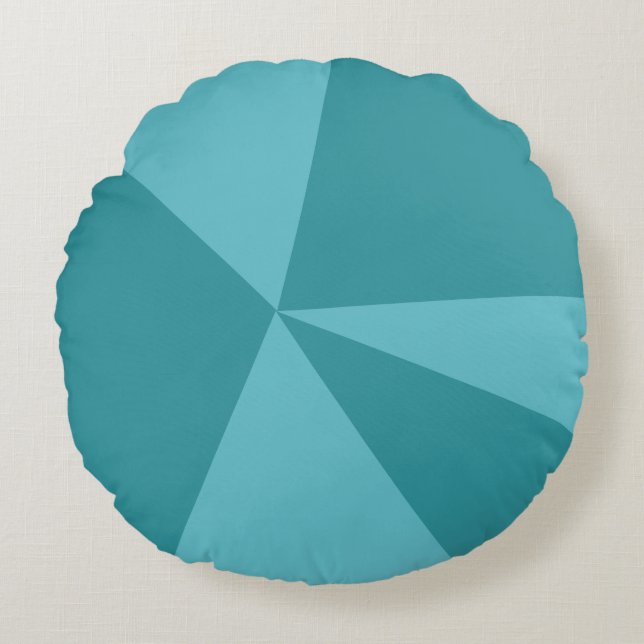 Trianglar, geometrisk mönster rund kudde (Framsidan)