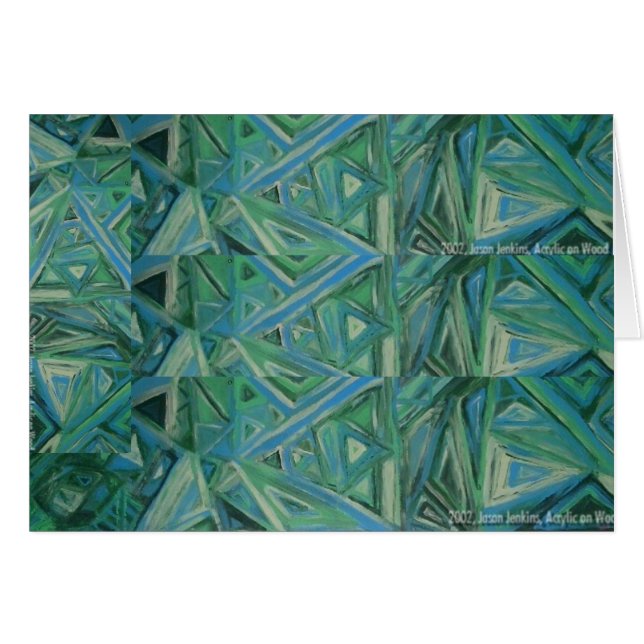 trianglar hälsningskort (Framsidan Horizontal)