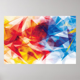 Trianglar i vibrerande primärt färg poster