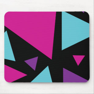 Trianglar inom Rosa, Lila, blått och svart Musmatta