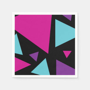 Trianglar inom Rosa, Lila, blått och svart Pappersservett