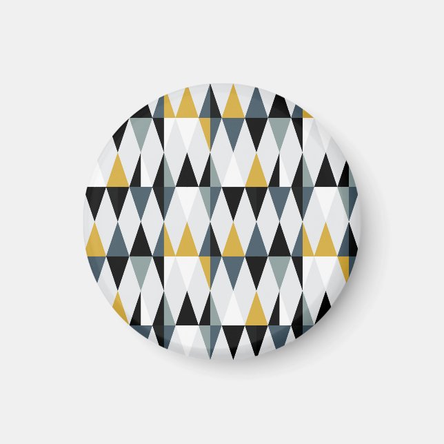 Trianglar: Modern Vintage Geometric Mönster. Magnet (Framsidan)