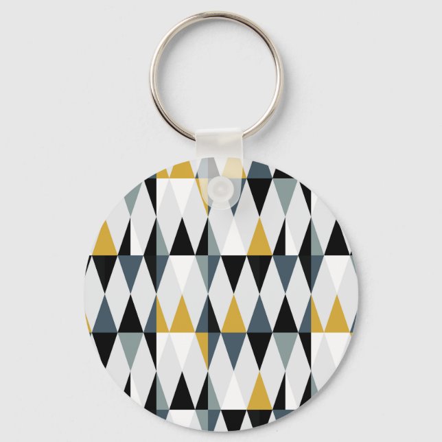 Trianglar: Modern Vintage Geometric Mönster. Nyckelring (Framsida)