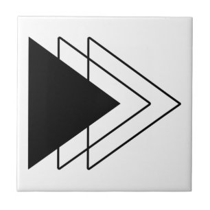 Trianglar svarta moderna minimalistiska geometrisk kakelplatta