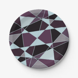 Triangle black grey white maroon Abstract