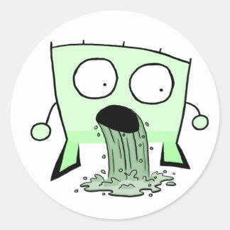 Triangle Boy Barfing Runt Klistermärke