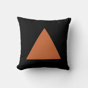 Triangle Färg - Red Brown on Black Kudde