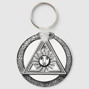 Triangle Freemason Snake Nyckelring