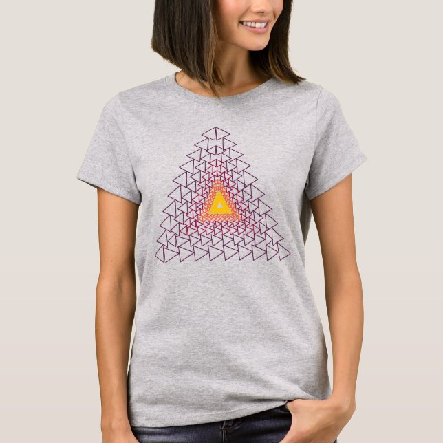 TRIANGLE GEOMETRIC ART TSHIRT. T SHIRT (Framsida)