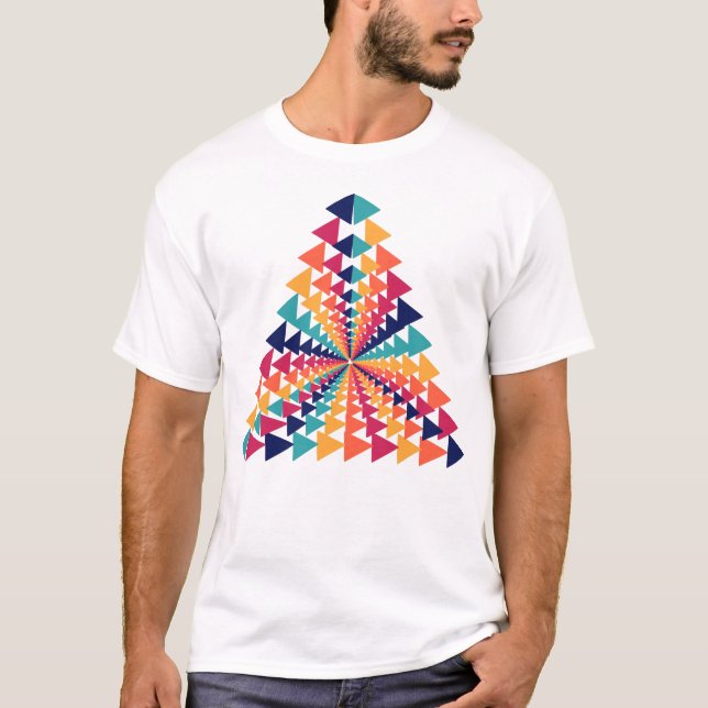 TRIANGLE GEOMETRIC ART TSHIRT. T SHIRT (Framsida)