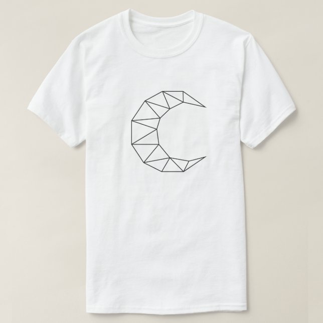 Triangle Måne art T Shirt (Design framsida)