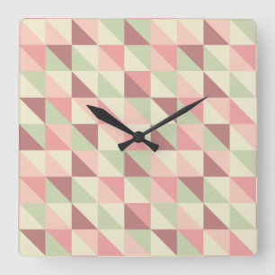 Triangle Mosaic Clock Fyrkantig Klocka