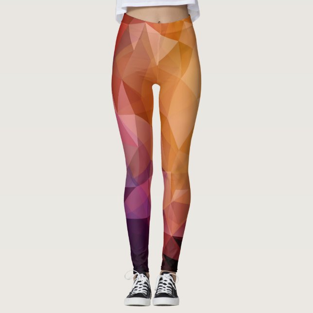 Triangle Mosaic: Mörk Vintage Leggings (Framsida)