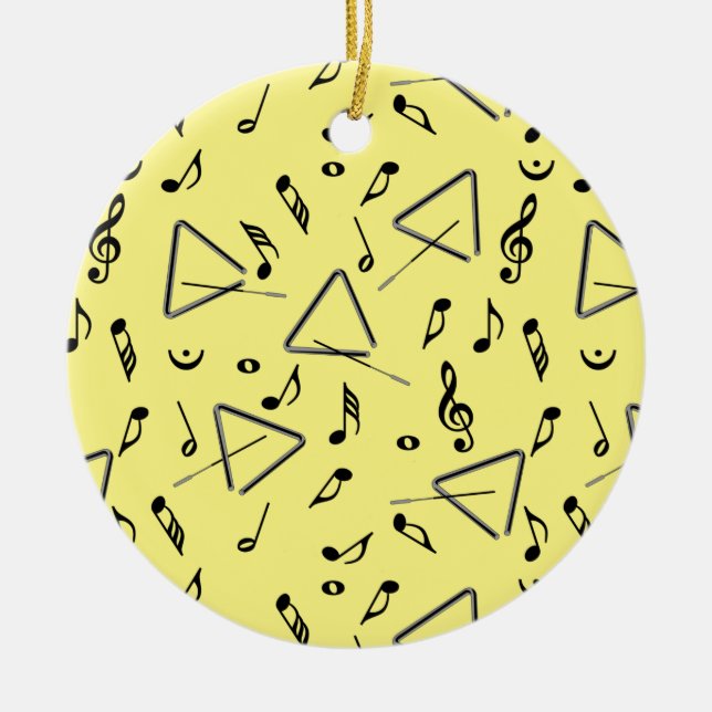 Triangle Musik noter Ceramic Ornament (Framsidan)