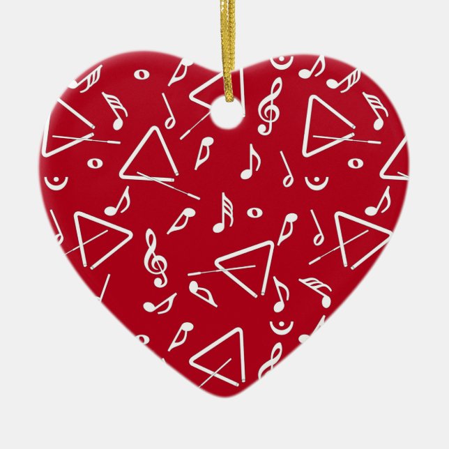 Triangle Musik noter Julgransprydnad Keramik (Framsidan)