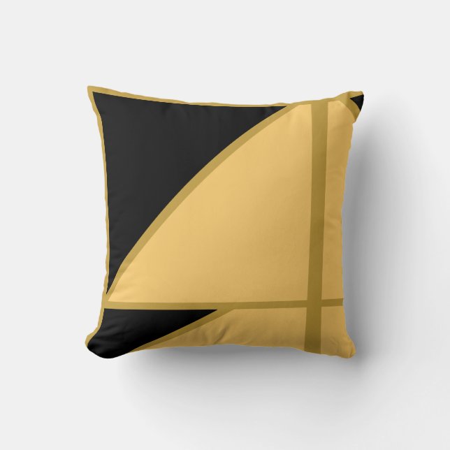 Triangle Mustard Guld Enkel, unik Elegant Kudde (Framsida)