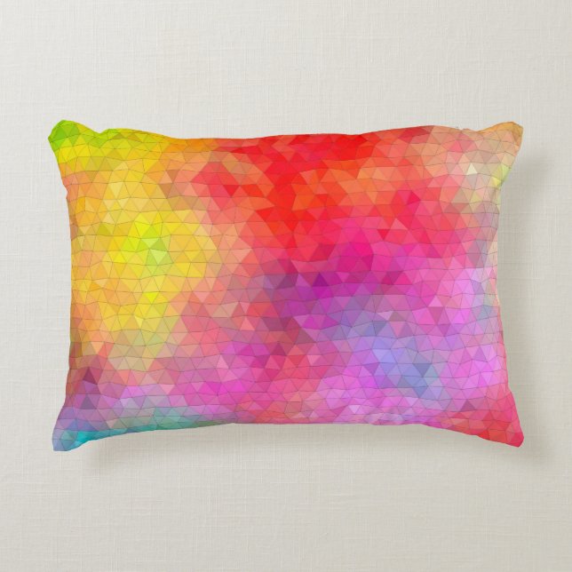 Triangle pattern with color mixing background. abs prydnadskudde (Framsidan)