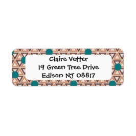 Triangle Quilt Returadress Etikett