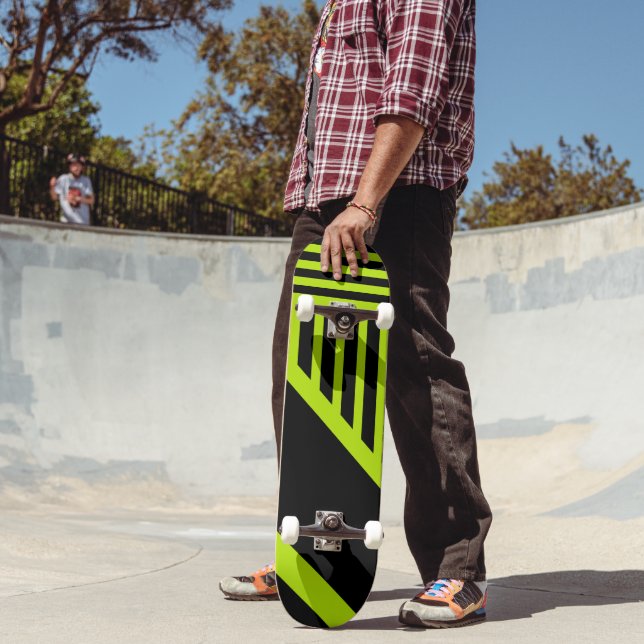 Triangle rand - Lime Green Mini Skateboard Bräda 18,5 Cm (Utomhus 2)