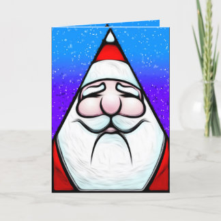 Triangle Santa Merry Brite Card Kort