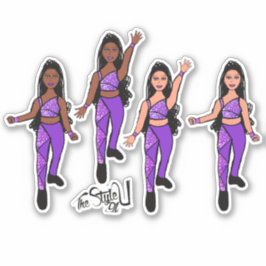 Triangle Spark Dubbla Lila Klistermärken