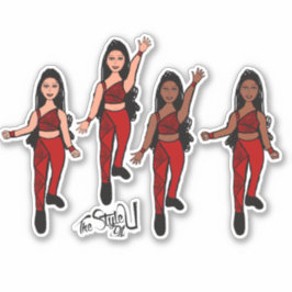 Triangle Spark Dubbla Ruby Klistermärken