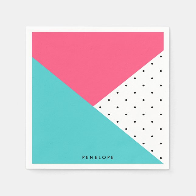 Triangles Abstrakt Mönster Pappersservett (Framsidan)