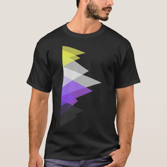 Triangles Enby T Shirt (Framsida)