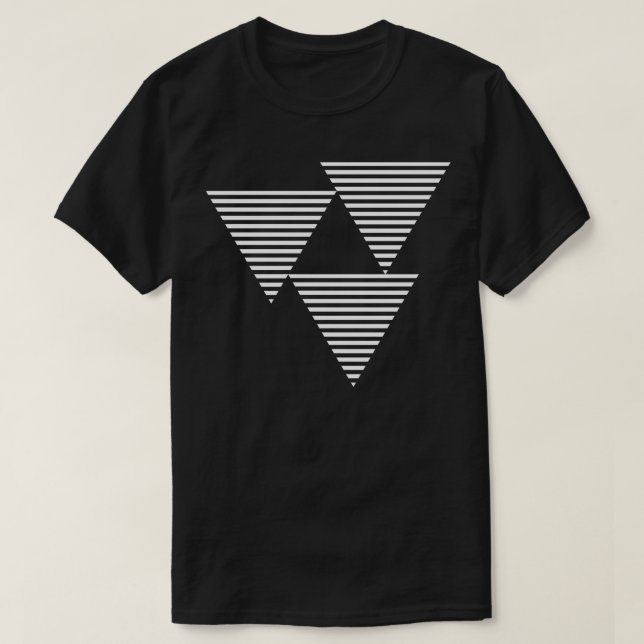 Triangles linjer design t shirt (Design framsida)