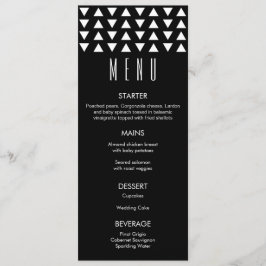 Triangles Modern Bröllop Menu Meny