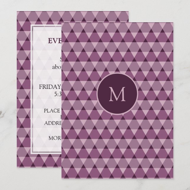 Triangles Mönster Inbjudningar (Fram/baksida)