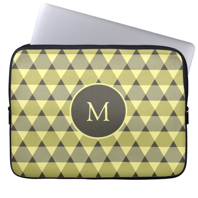 Triangles Mönster Laptop Fodral (Framsidan)