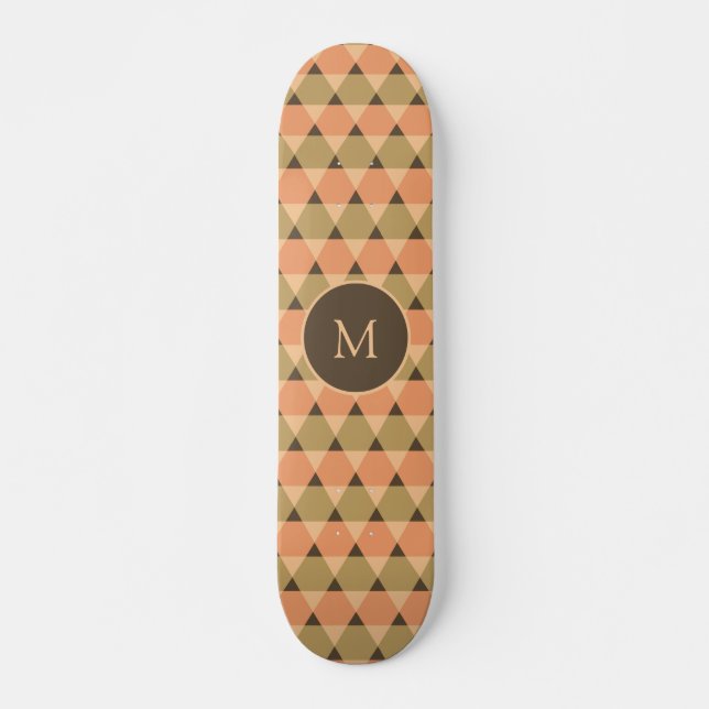 Triangles Mönster Mini Skateboard Bräda 18,5 Cm (Framsida)