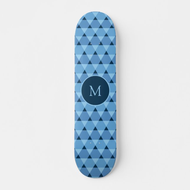 Triangles Mönster Mini Skateboard Bräda 18,5 Cm (Framsida)