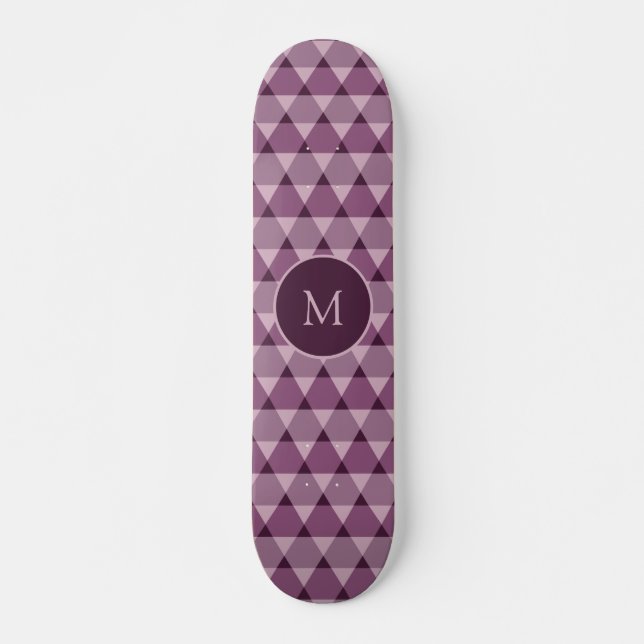 Triangles Mönster Mini Skateboard Bräda 18,5 Cm (Framsida)