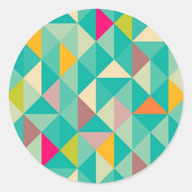 Triangles mönster runt klistermärke (Framsida)