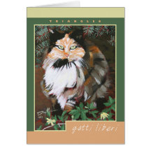 "Triangles" Note Card - Gatti Liberi Collection